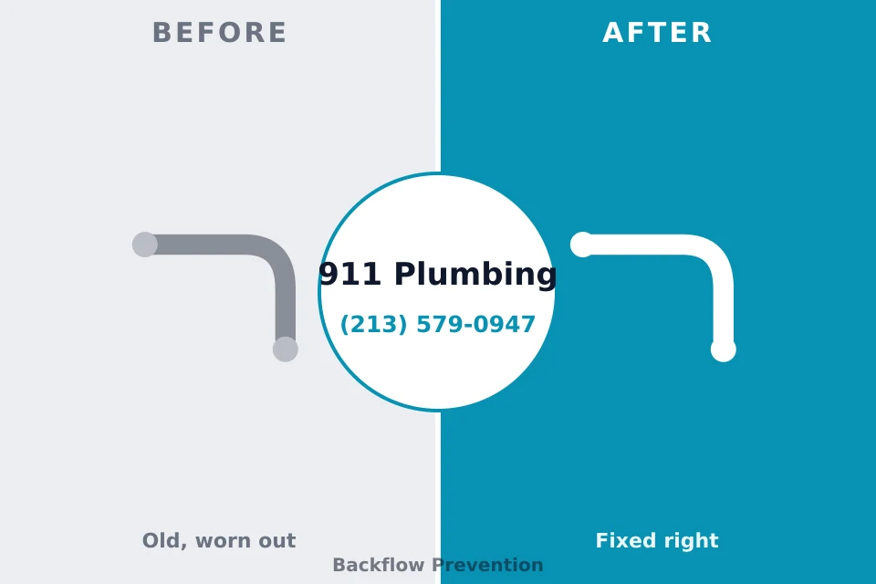 Before and after: plumbing repair Heavener, OK